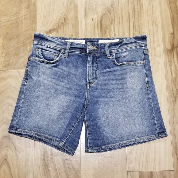 Anthropologie Pilcro Hyphen Distressed Mid-Rise Denim Shorts 27 Womens 32x6.5 - Picture 1 of 9